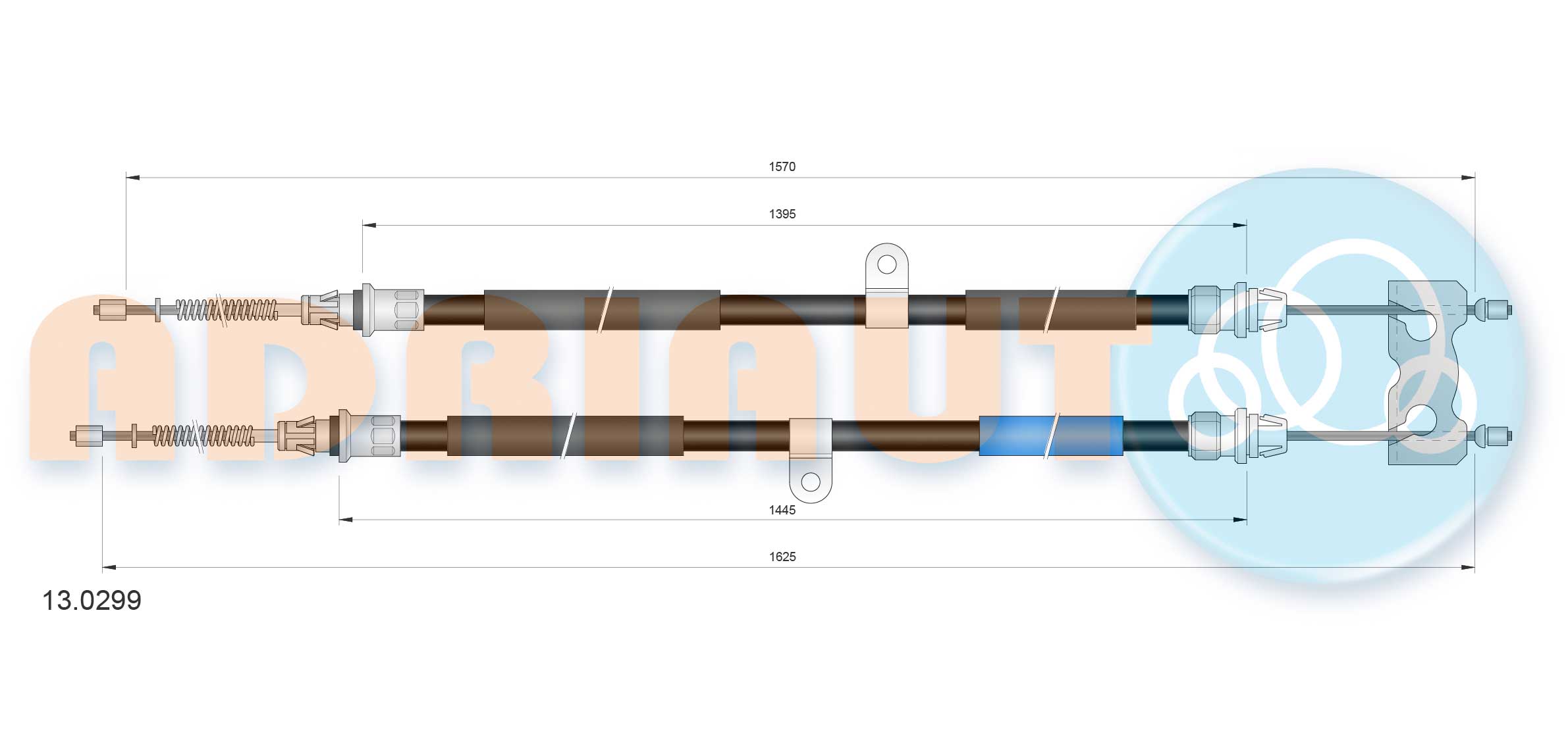 Cable Pull, parking brake (13.0299)