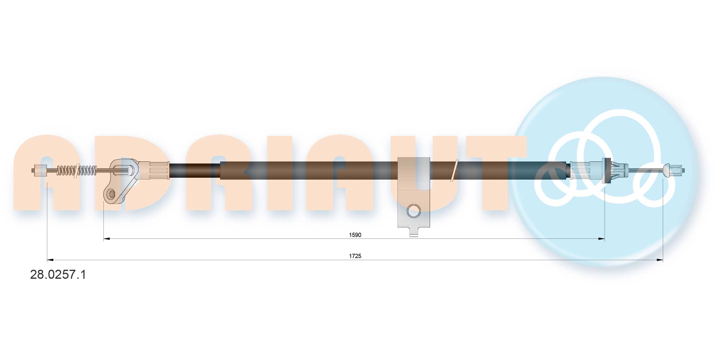 Cable Pull, parking brake (28.0257.1)