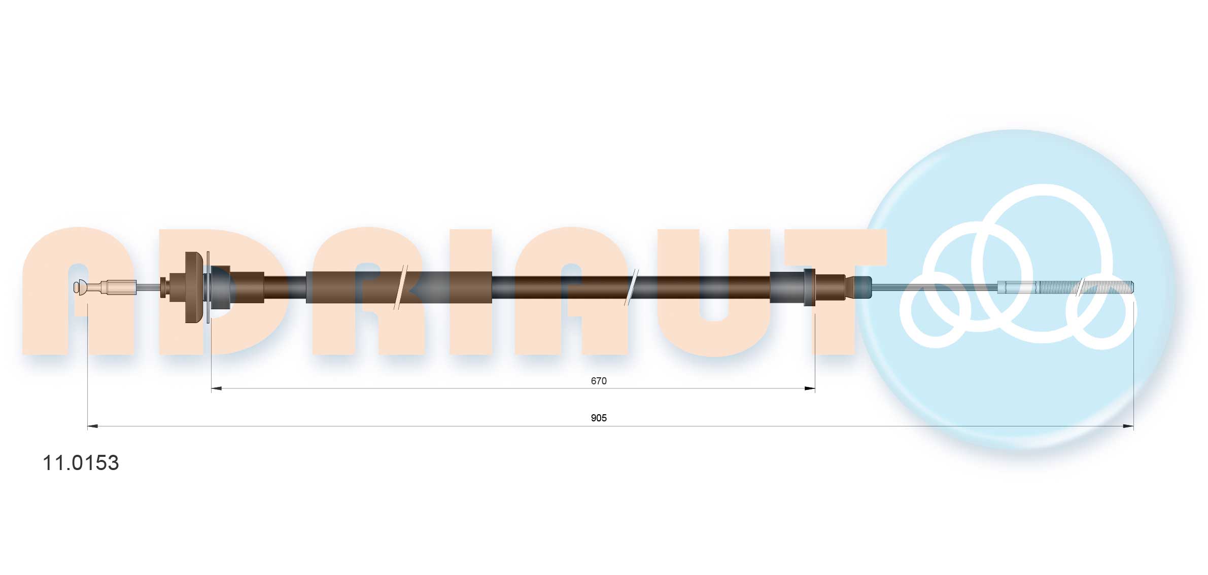 Cable Pull, clutch control (11.0153)