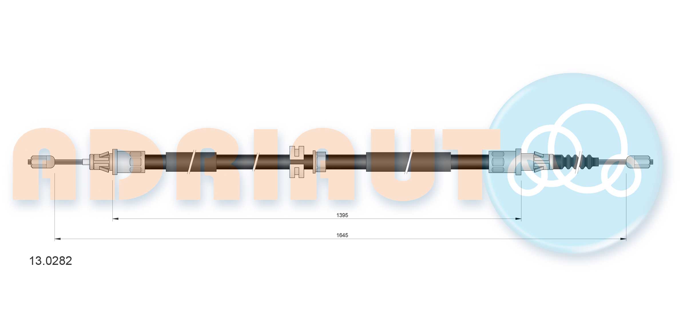Cable Pull, parking brake (13.0282)