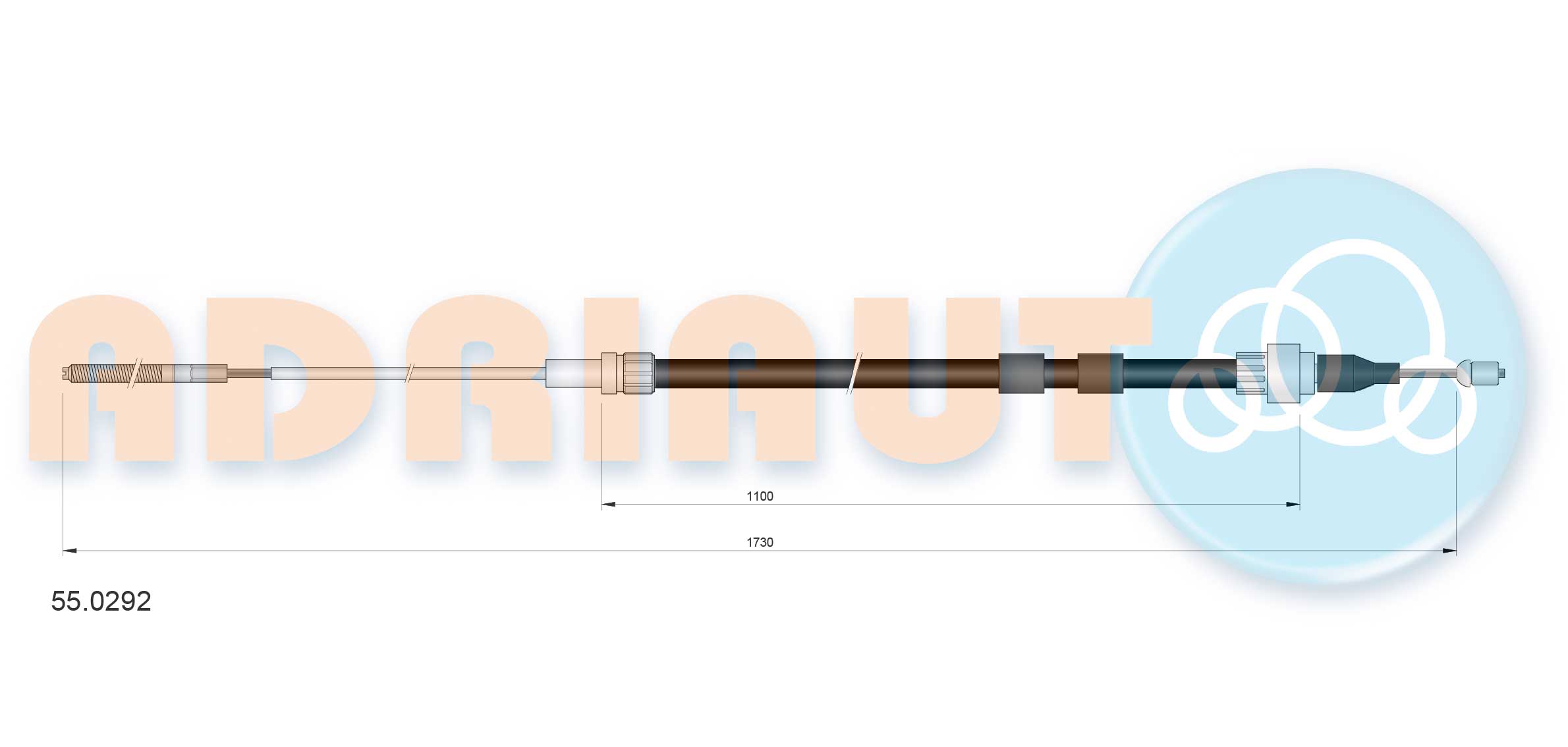 Cable Pull, parking brake (55.0292)