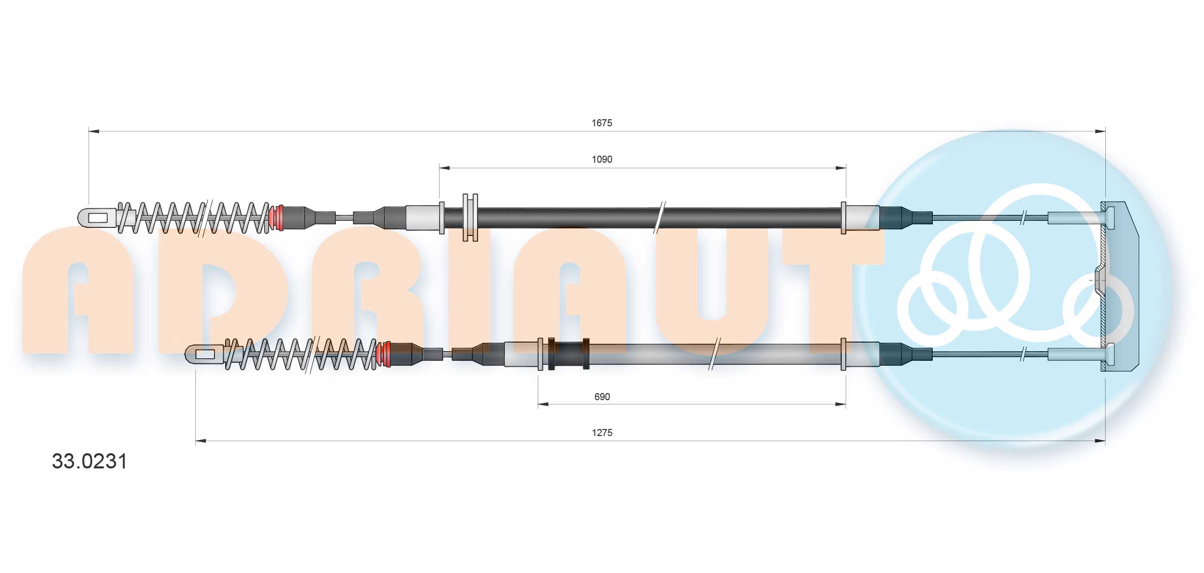Cable Pull, parking brake (33.0231)