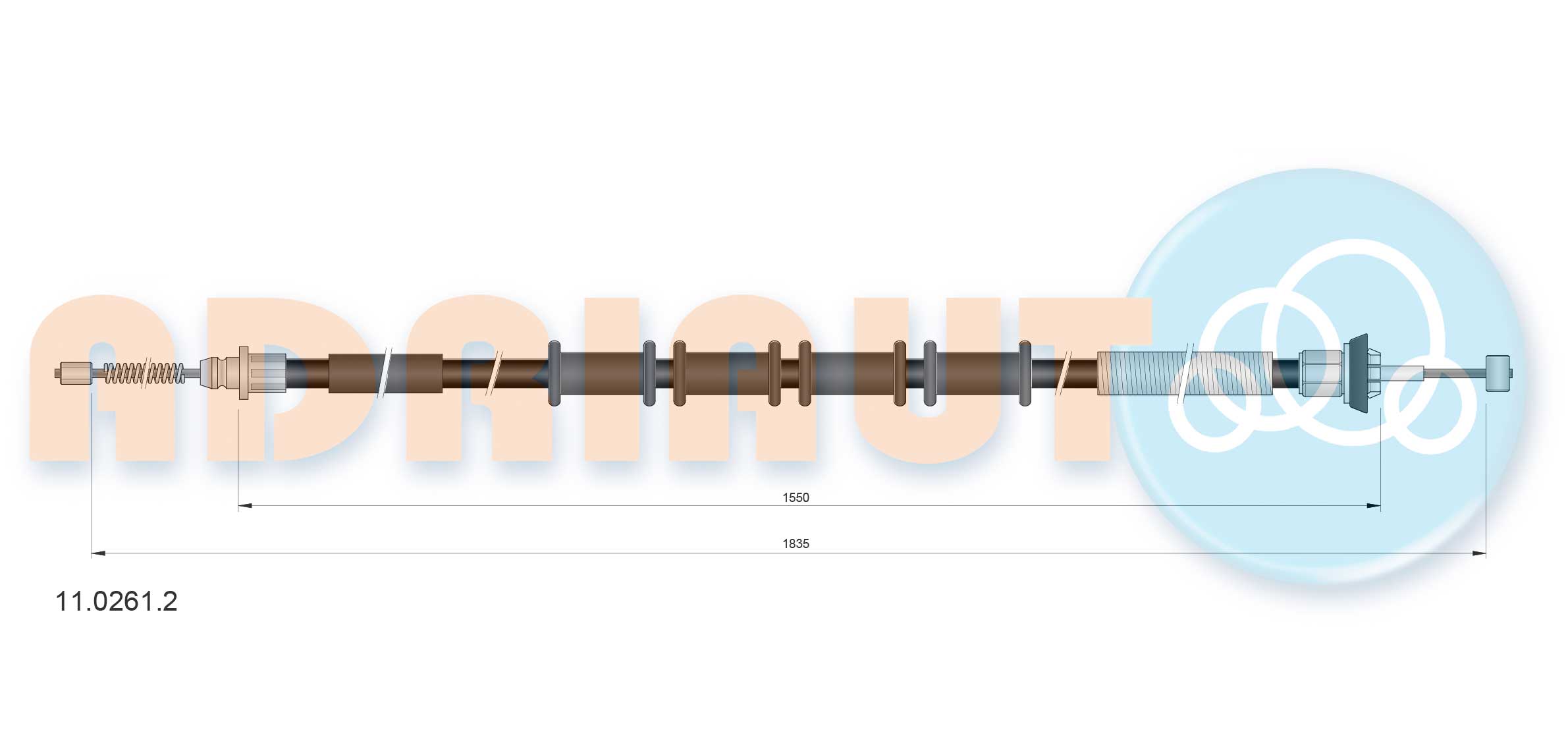 Cable Pull, parking brake (11.0261.2)