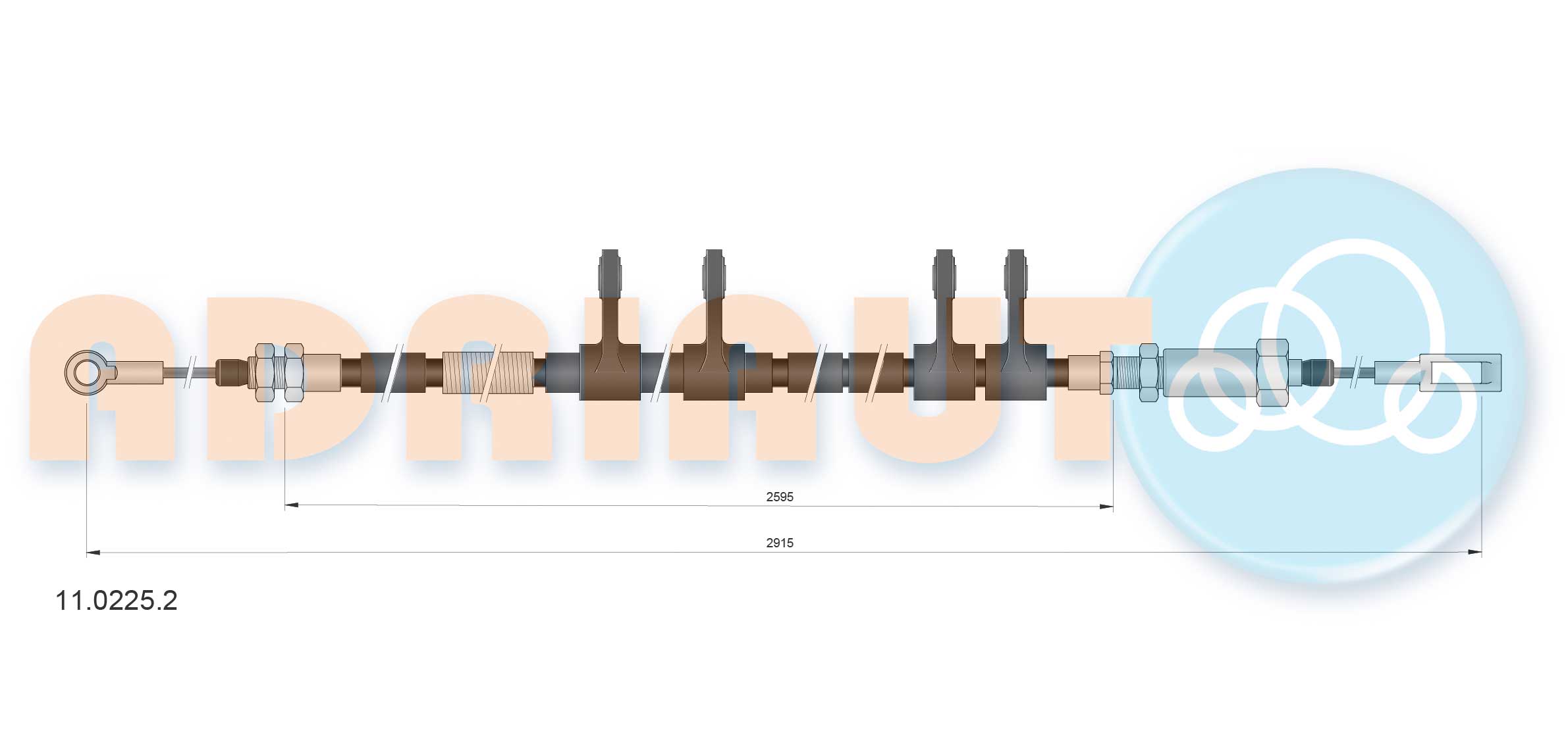 Cable Pull, parking brake (11.0225.2)