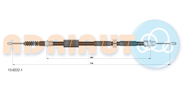 Cable Pull, parking brake (13.0222.1)
