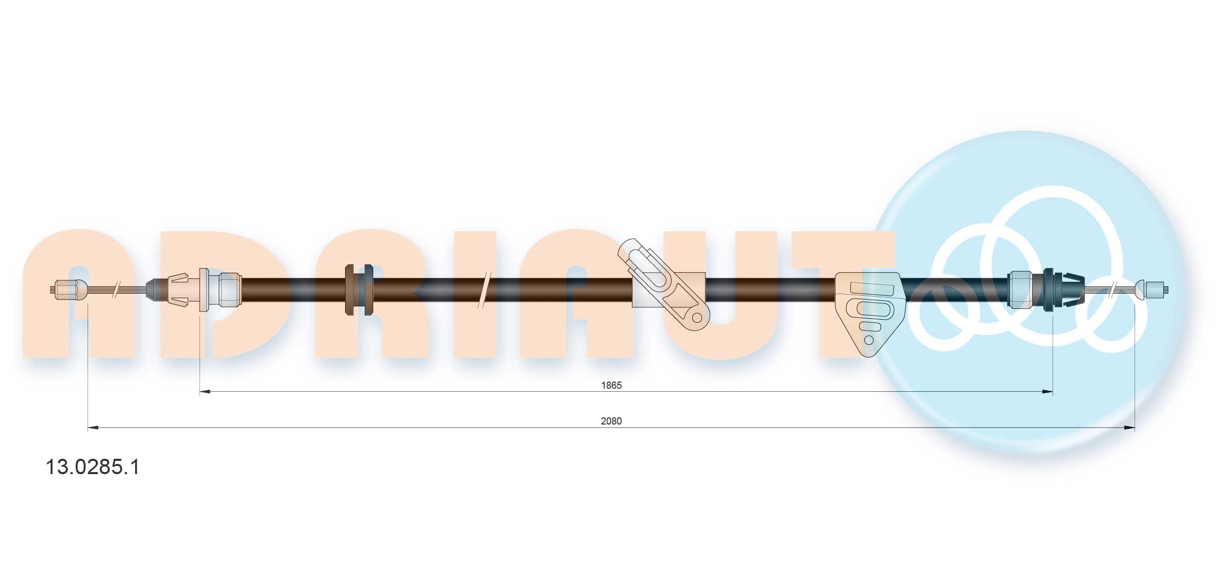 Cable Pull, parking brake (13.0285.1)