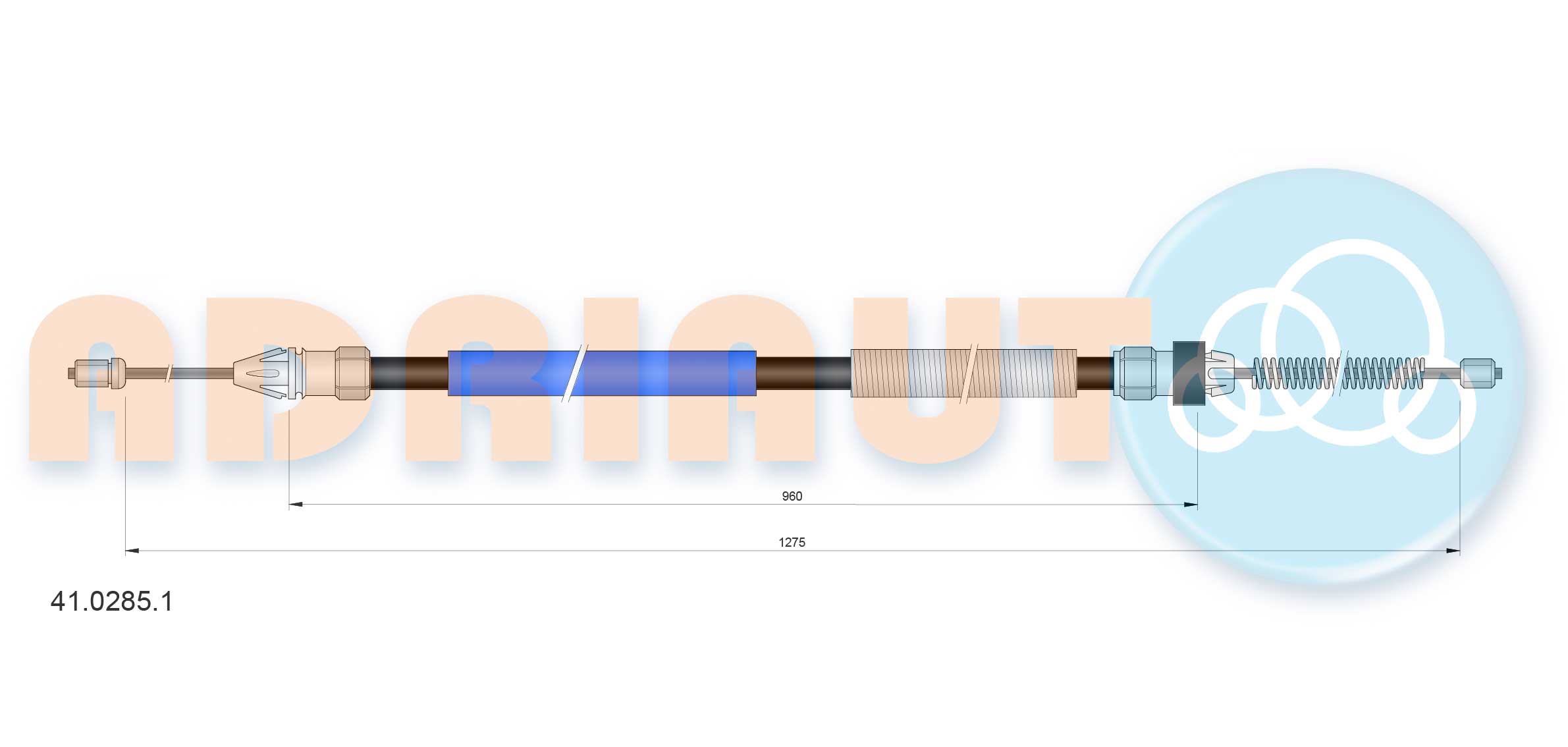 Cable Pull, parking brake (41.0285.1)