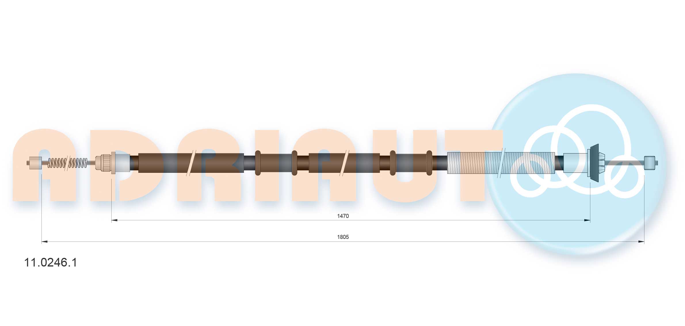 Cable Pull, parking brake (11.0246.1)