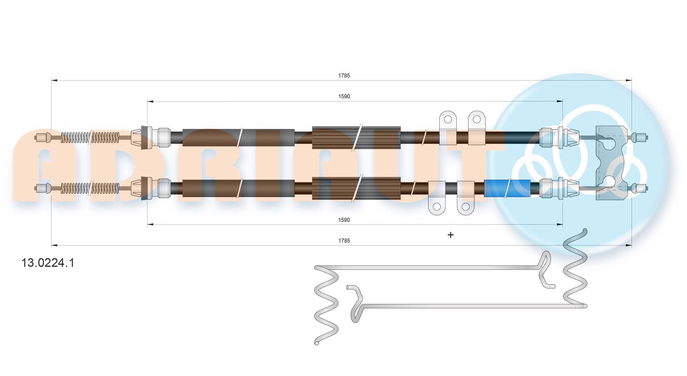 Cable Pull, parking brake (13.0224.1)