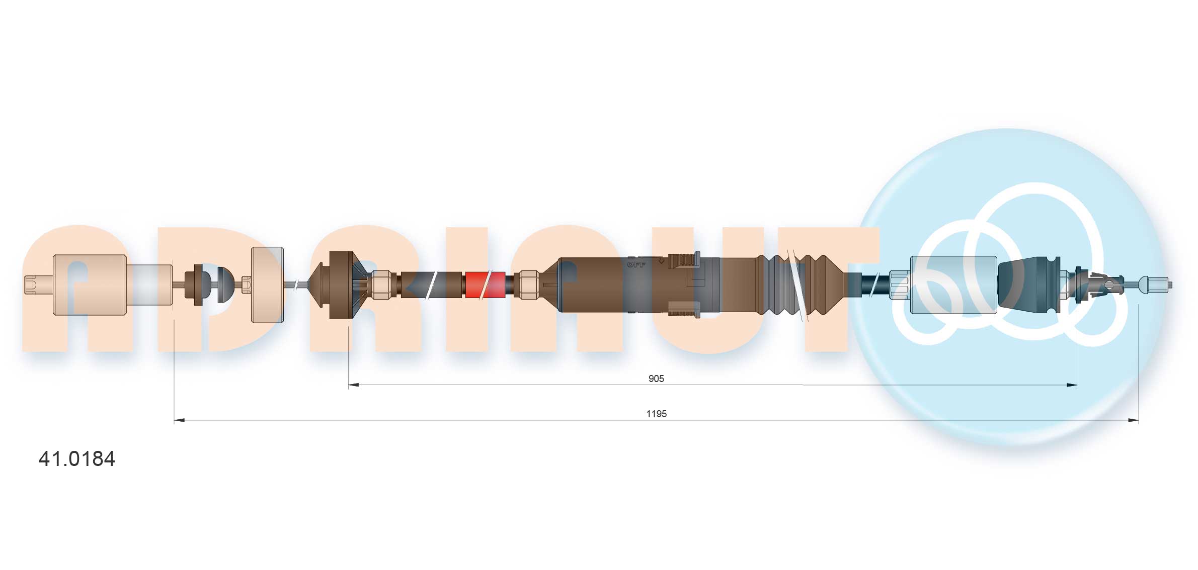 Cable Pull, clutch control (41.0184)
