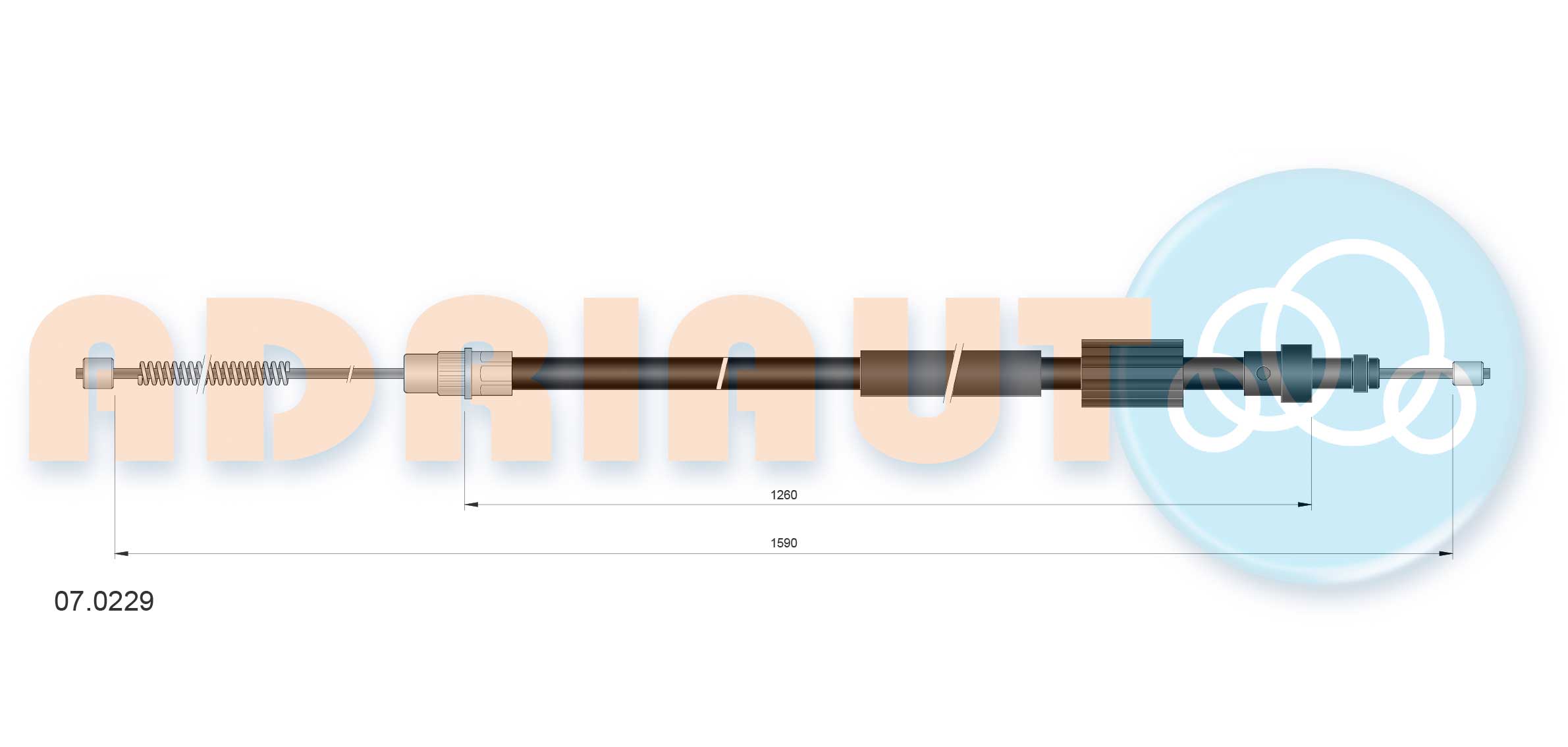 Cable Pull, parking brake (07.0229)