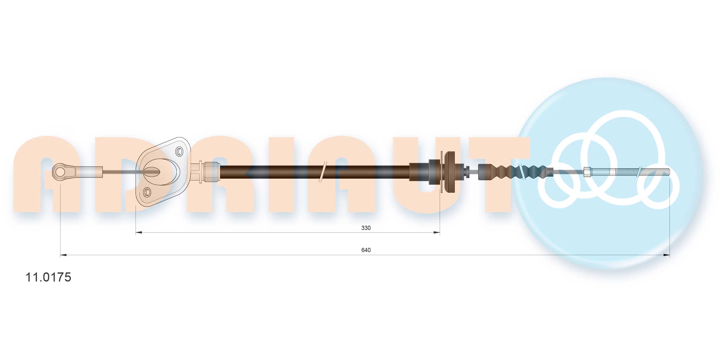 Cable Pull, clutch control (11.0175)