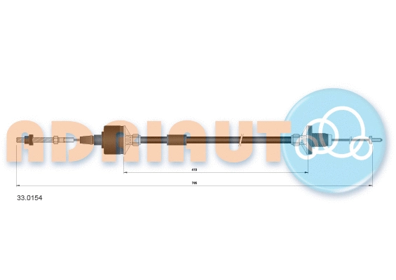 Cable Pull, clutch control (33.0154)