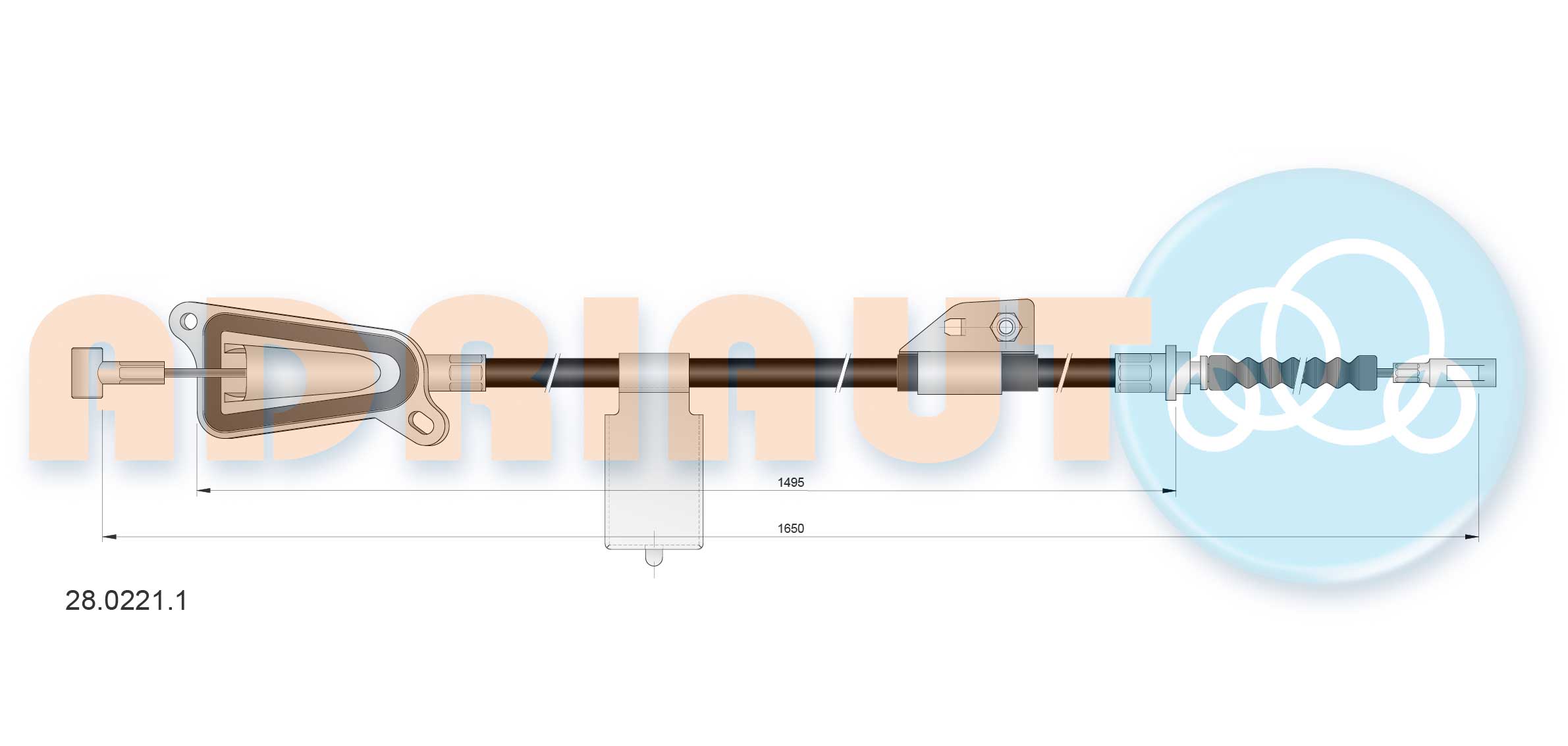 Cable Pull, parking brake (28.0221.1)