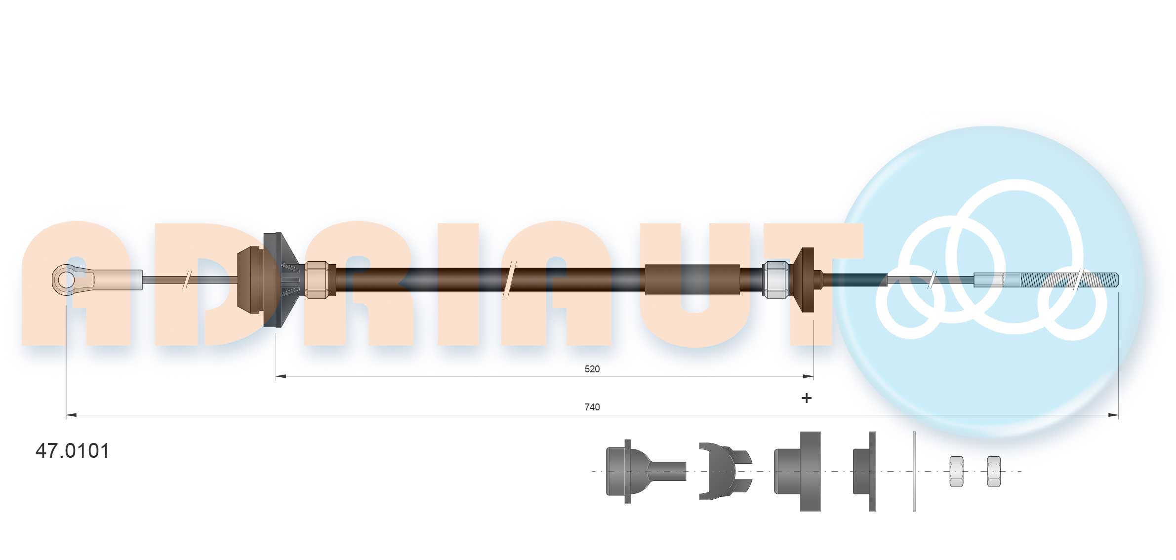 Cable Pull, clutch control (47.0101)