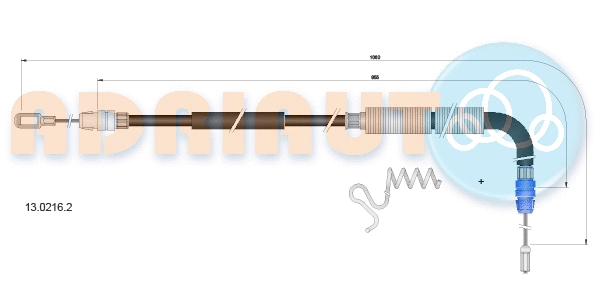Cable Pull, parking brake (13.0216.2)