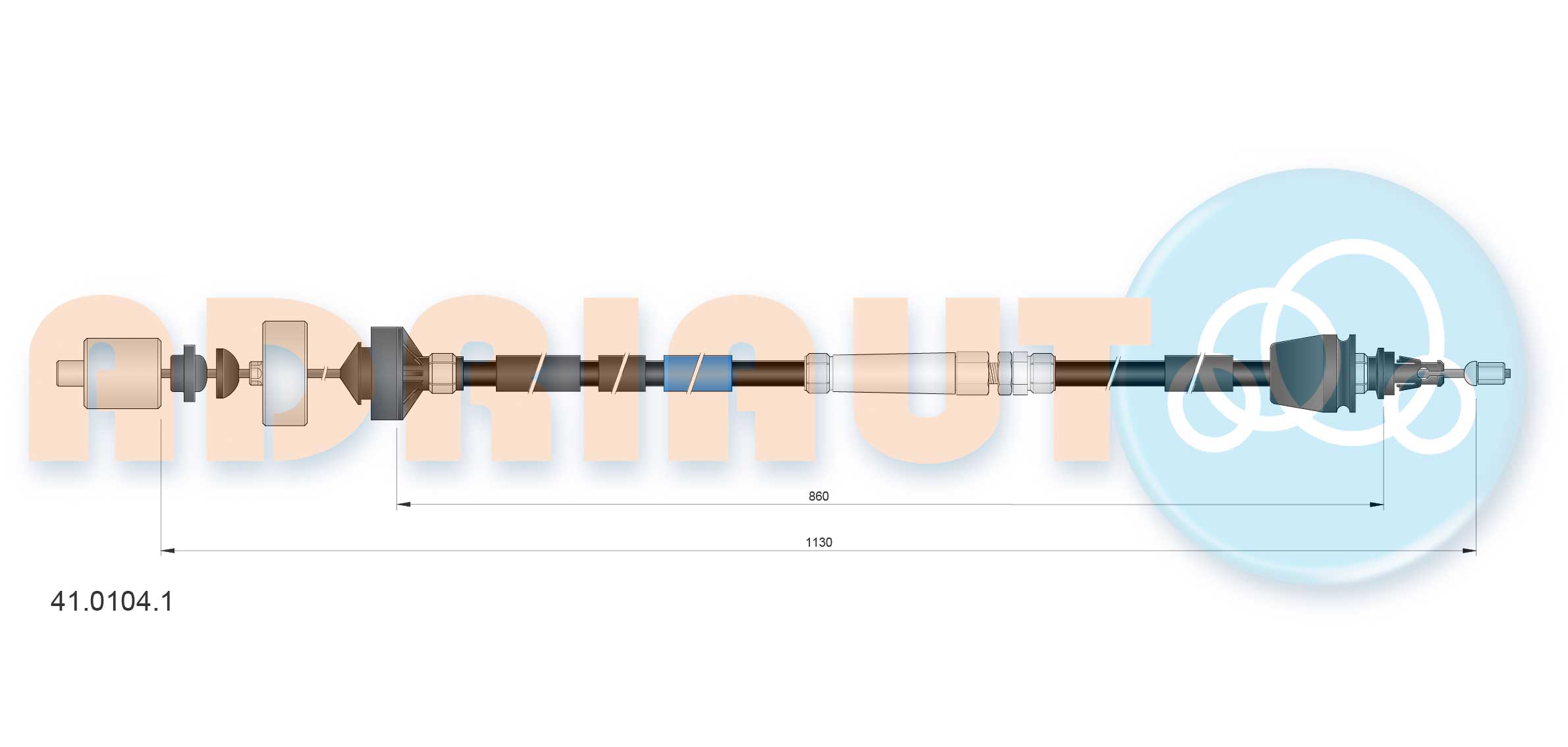 Cable Pull, clutch control (41.0104.1)