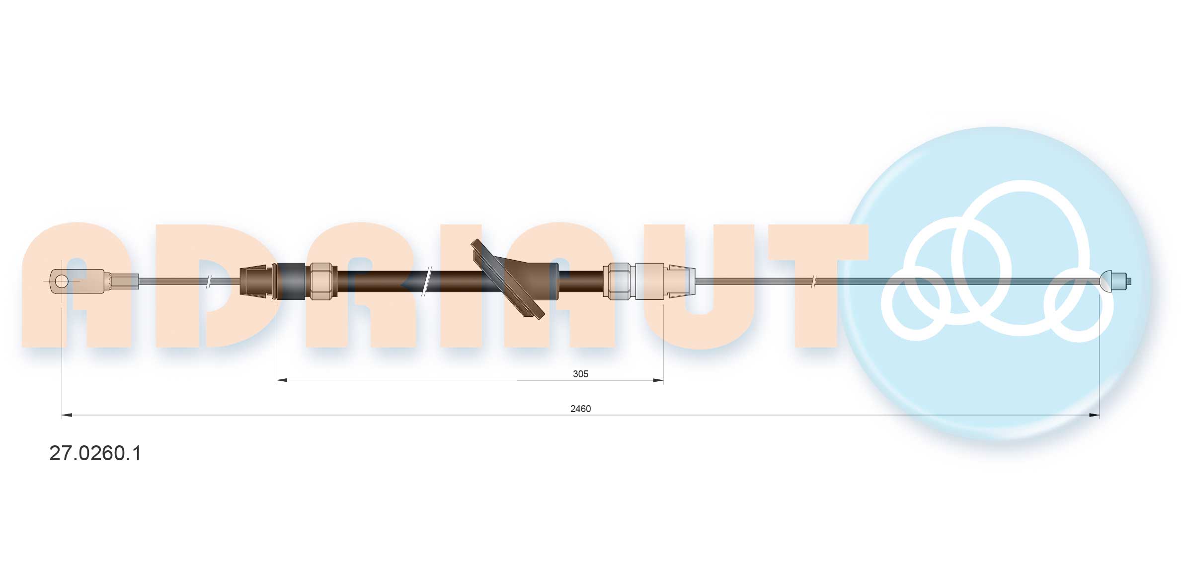 Cable Pull, parking brake (27.0260.1)