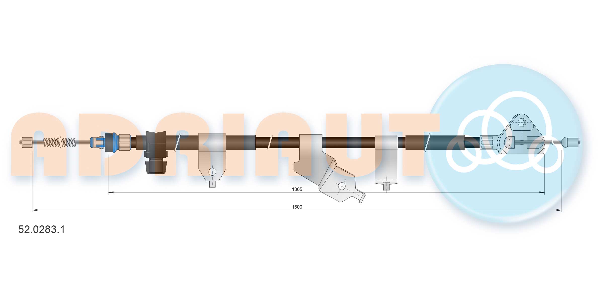 Cable Pull, parking brake (52.0283.1)
