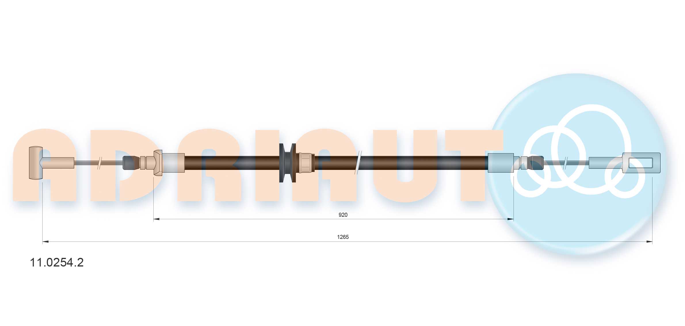 Cable Pull, parking brake (11.0254.2)