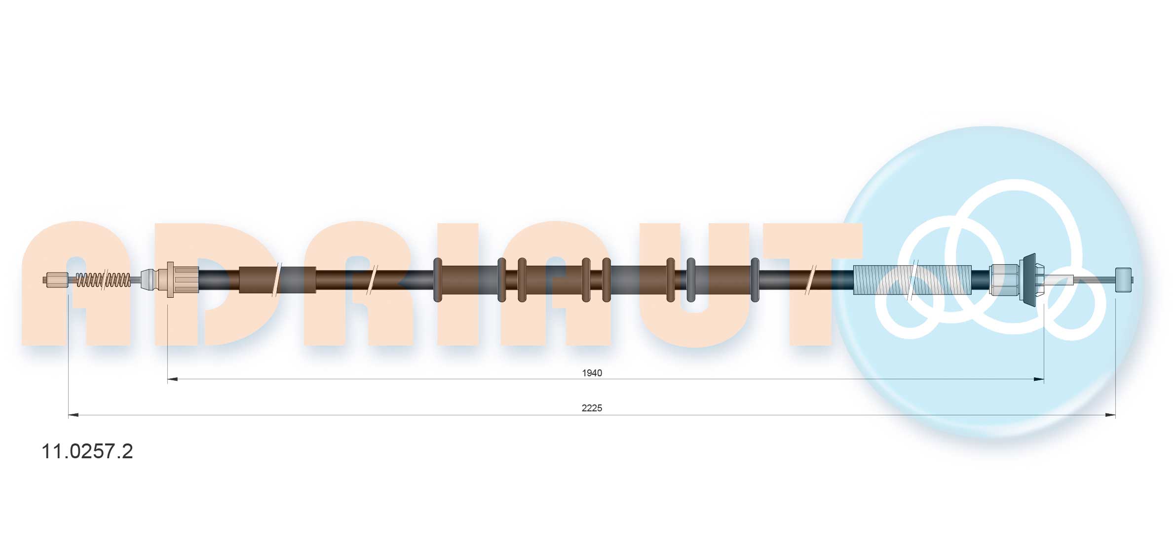 Cable Pull, parking brake (11.0257.2)