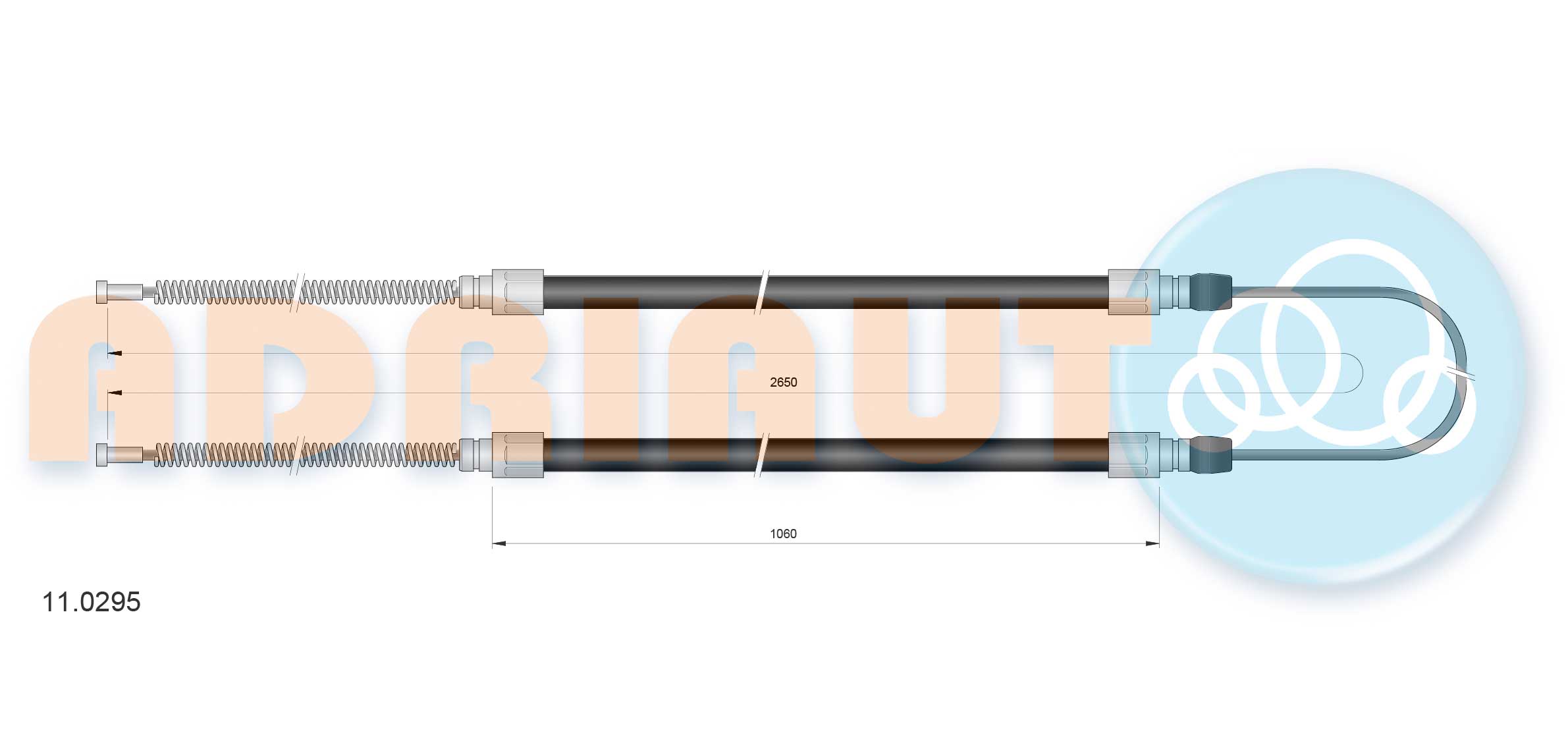 Cable Pull, parking brake (11.0295)