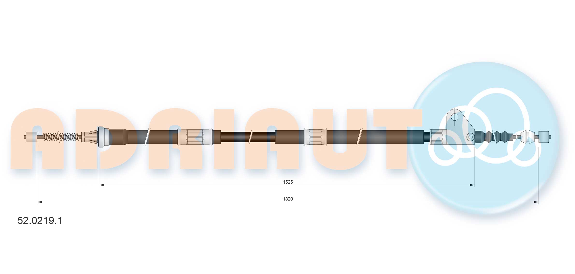 Cable Pull, parking brake (52.0219.1)