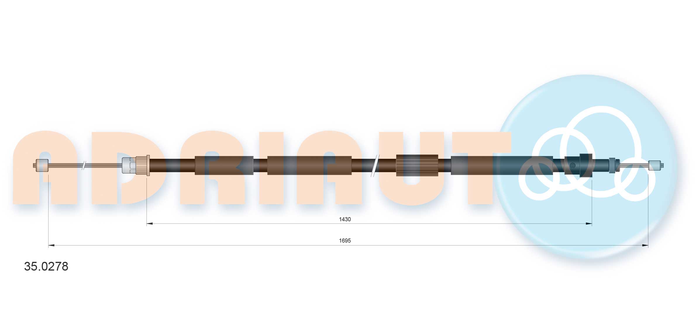 Cable Pull, parking brake (35.0278)