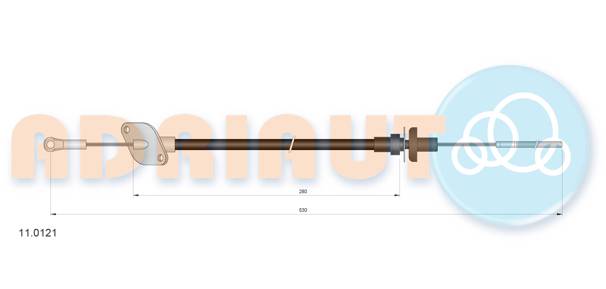 Cable Pull, clutch control (11.0121)