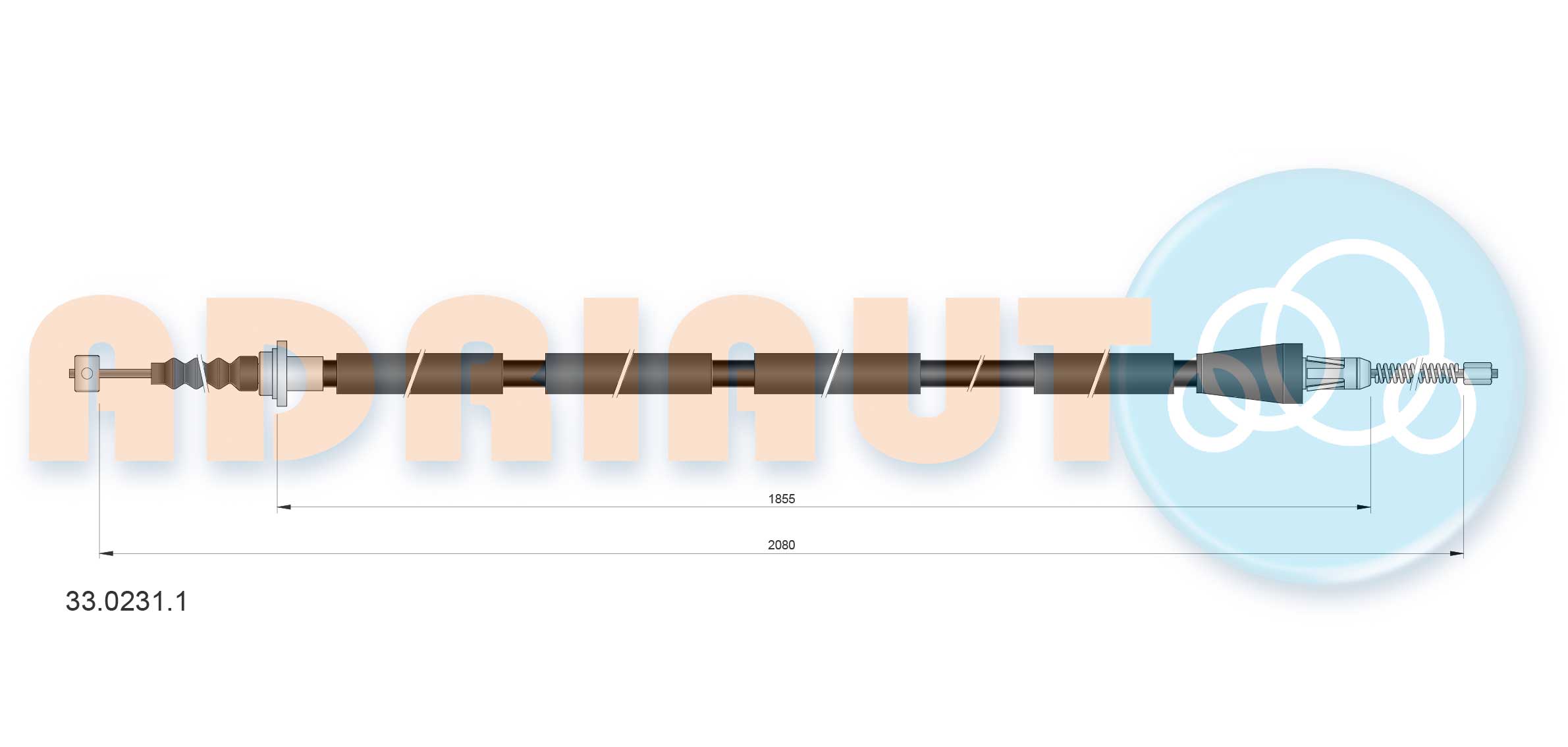 Cable Pull, parking brake (33.0231.1)