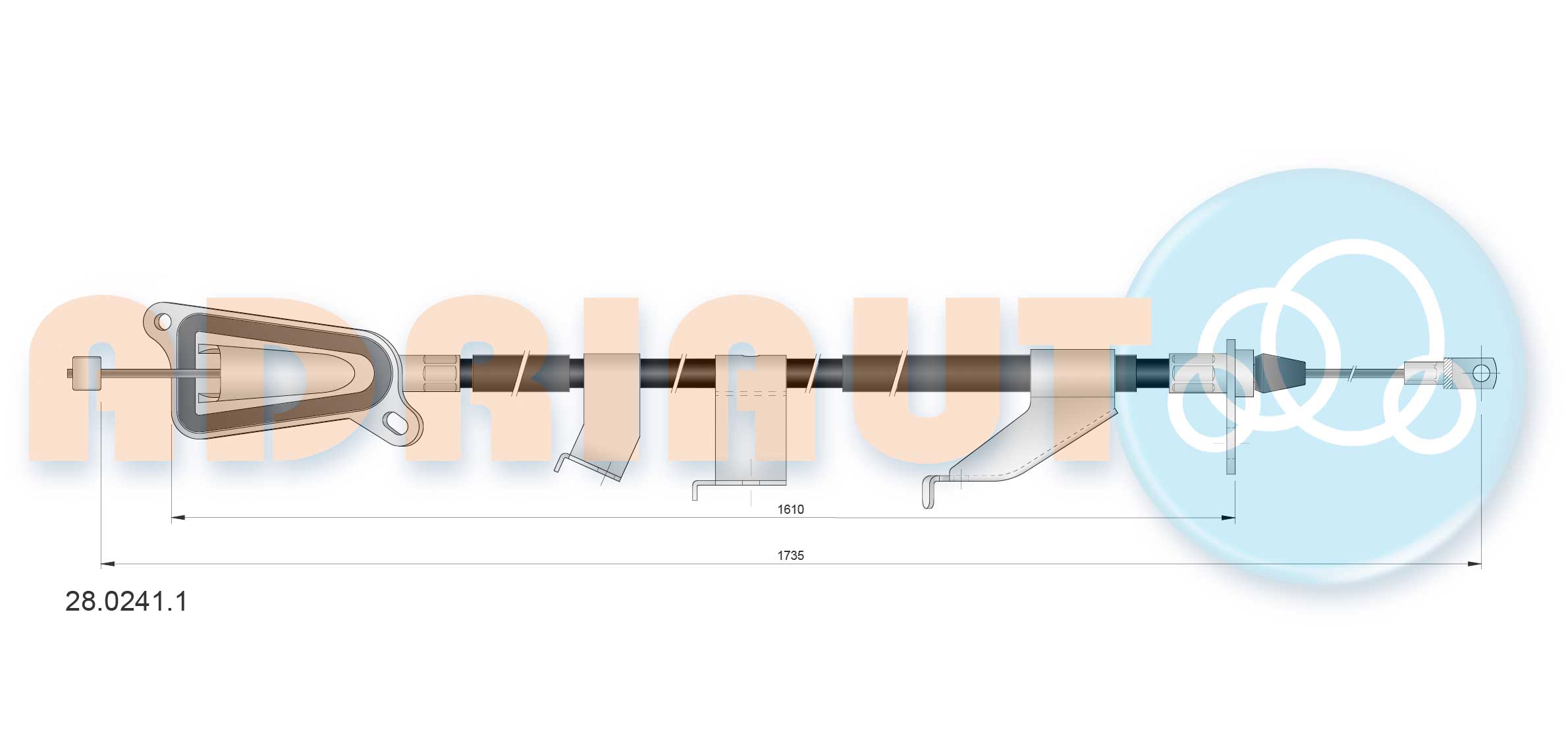 Cable Pull, parking brake (28.0241.1)