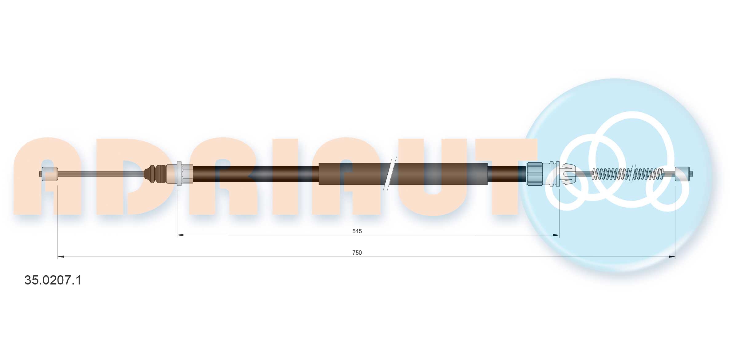 Cable Pull, parking brake (35.0207.1)