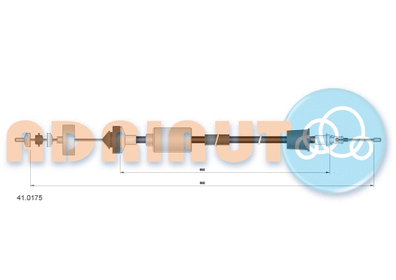 Cable Pull, clutch control (41.0175)