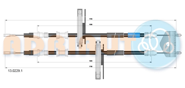 Cable Pull, parking brake (13.0229.1)
