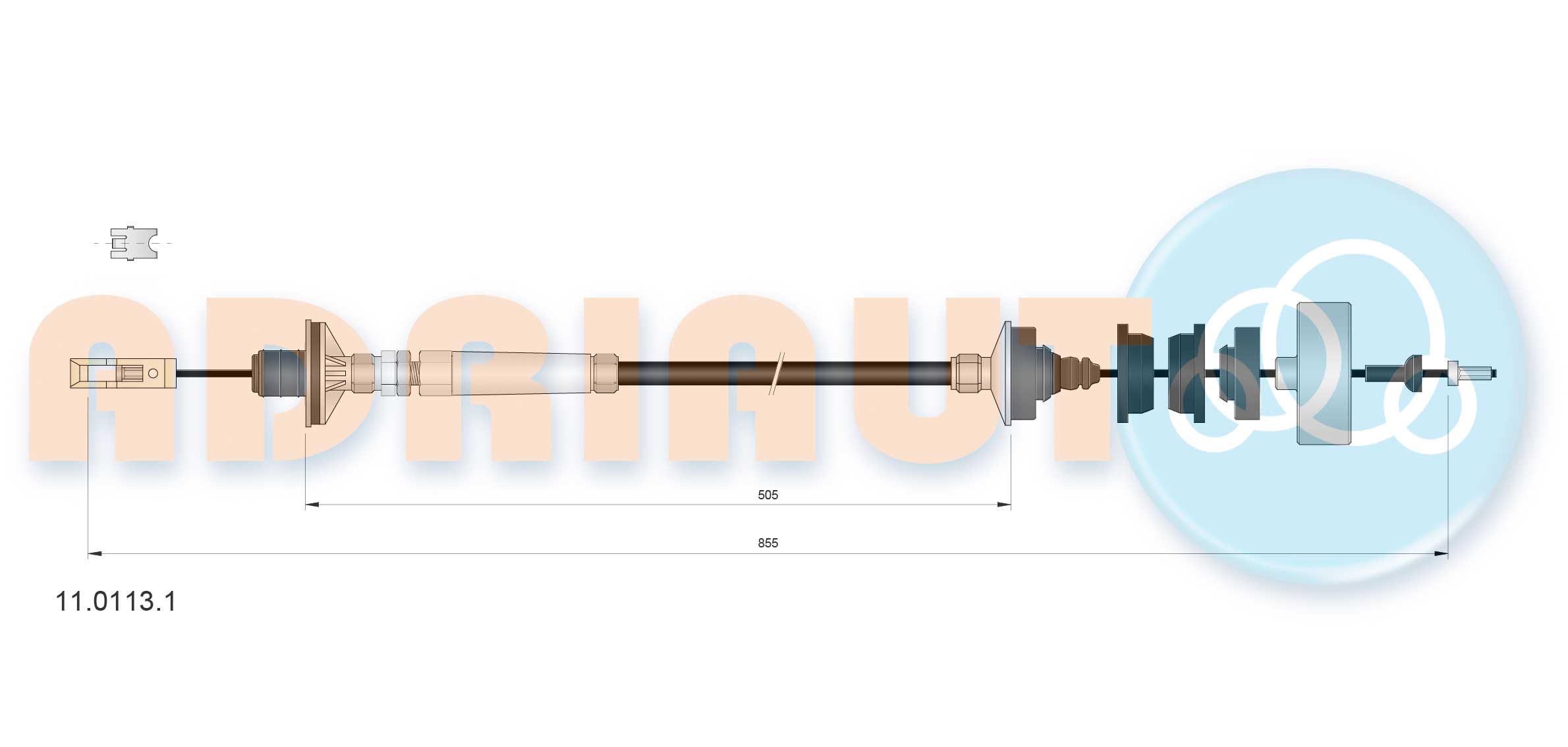 Cable Pull, clutch control (11.0113.1)