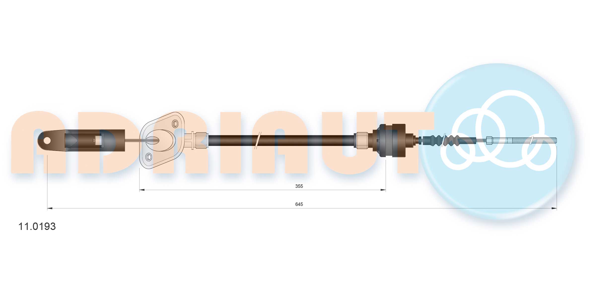 Cable Pull, clutch control (11.0193)