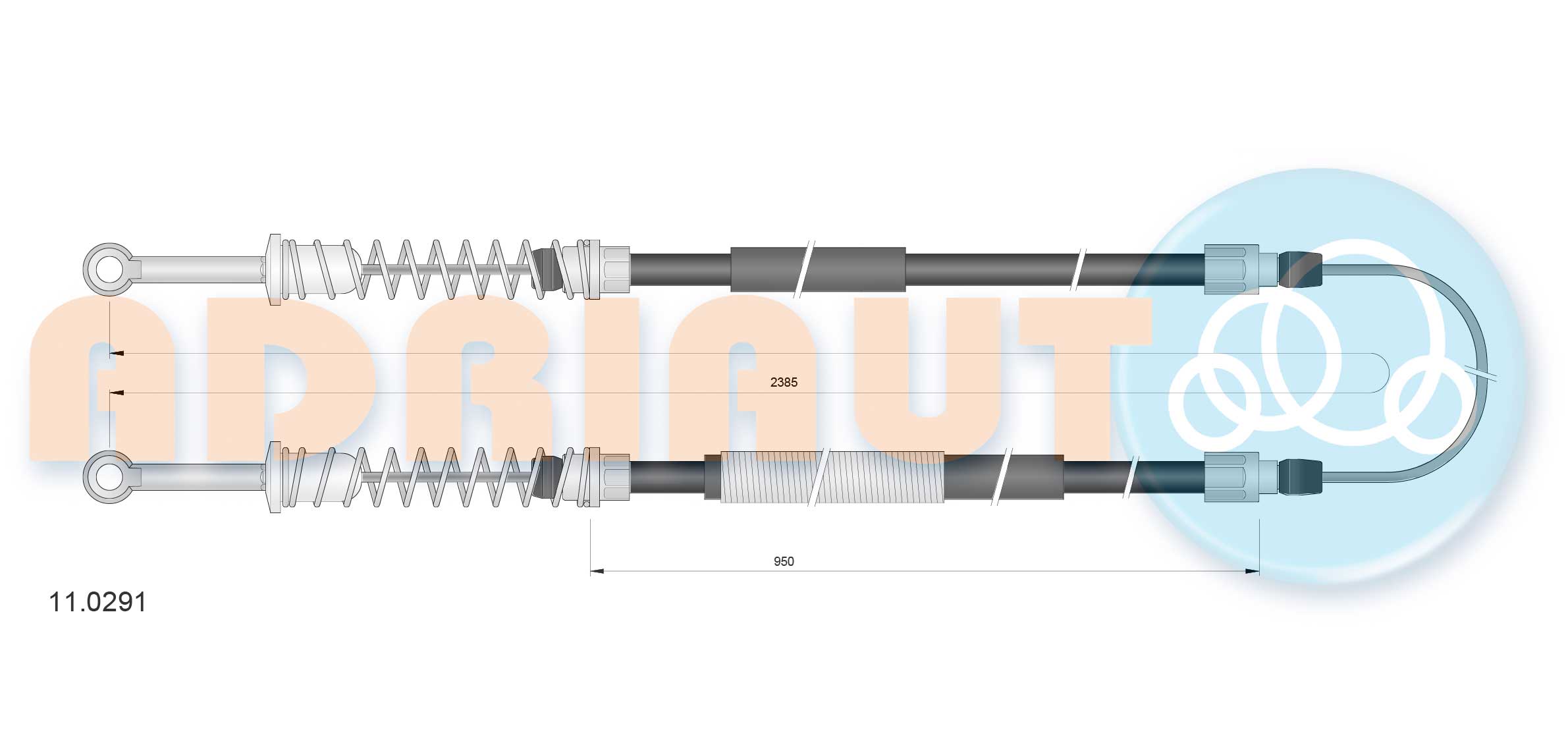 Cable Pull, parking brake (11.0291)
