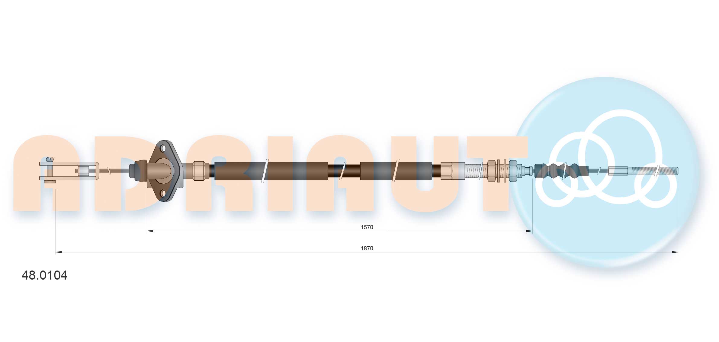 Cable Pull, clutch control (48.0104)