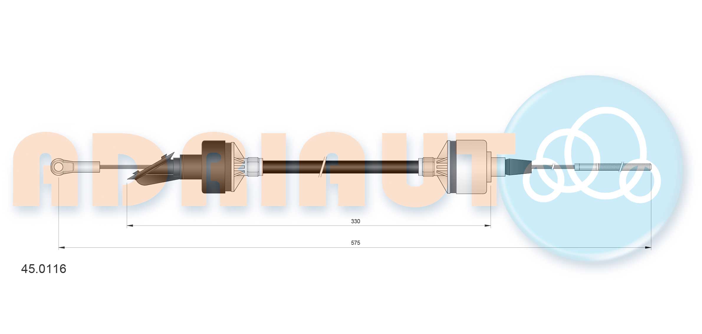 Cable Pull, clutch control (45.0116)