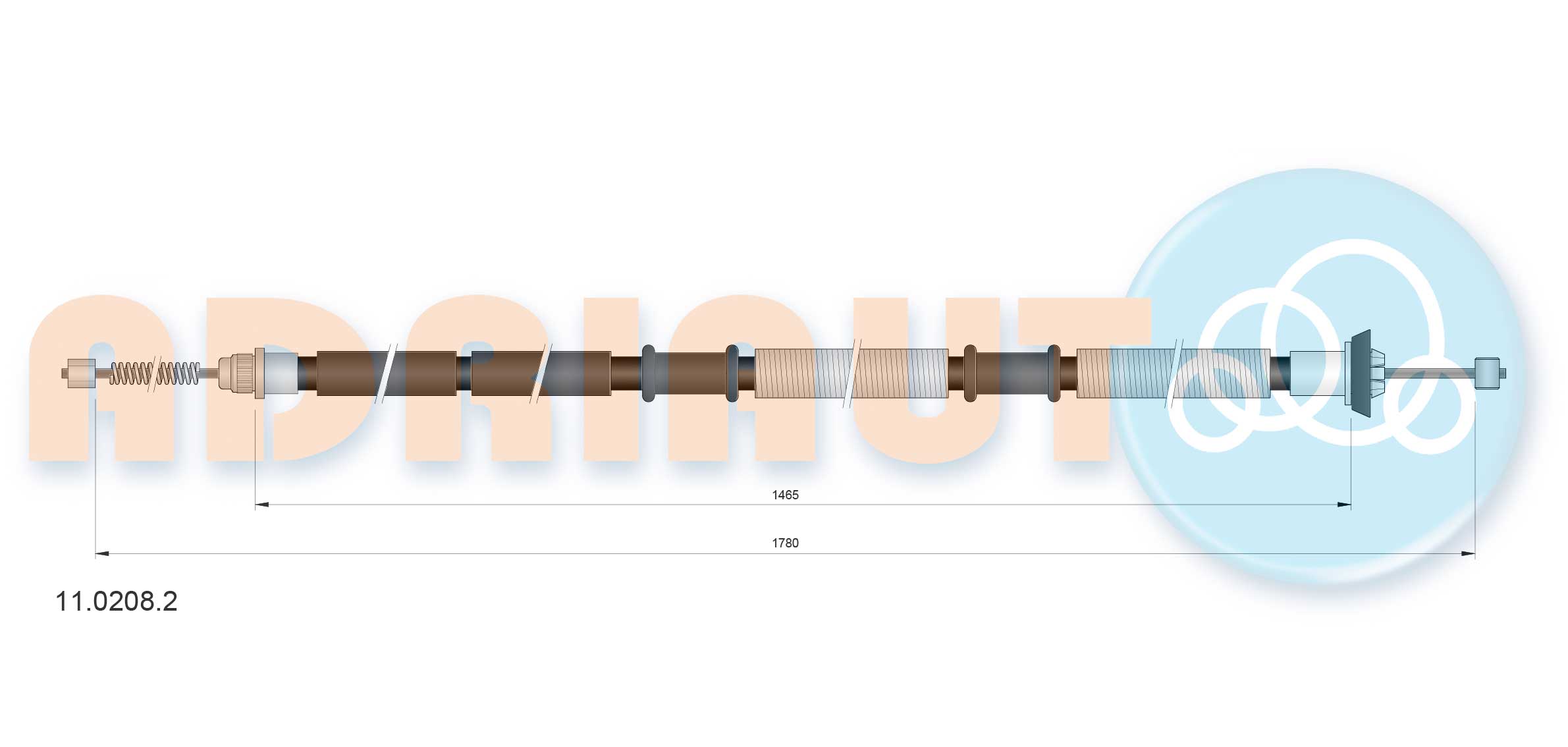 Cable Pull, parking brake (11.0208.2)
