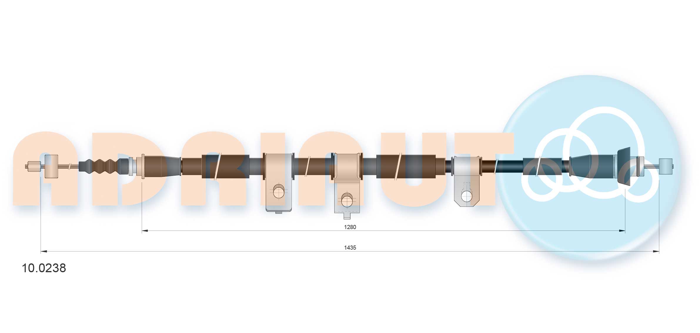Cable Pull, parking brake (10.0238)