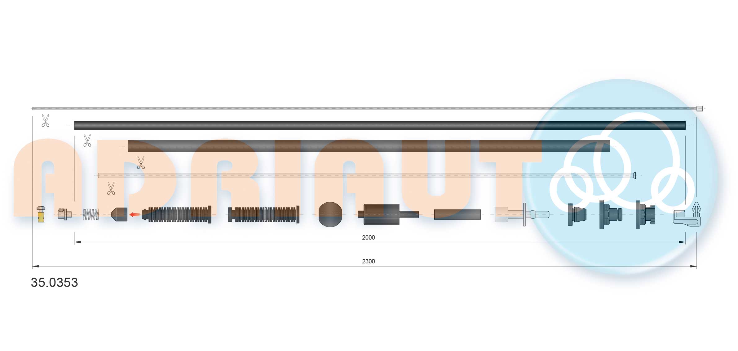 Accelerator Cable (35.0353)