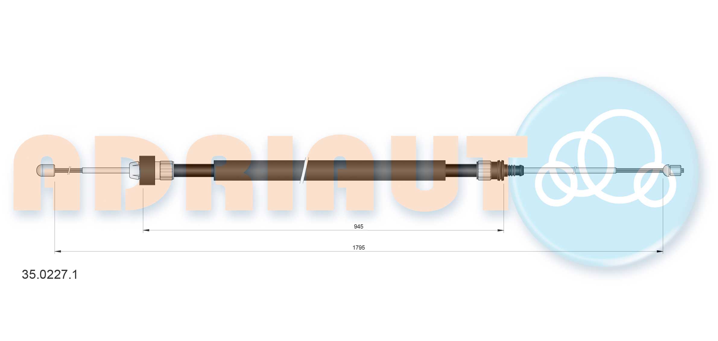 Cable Pull, parking brake (35.0227.1)