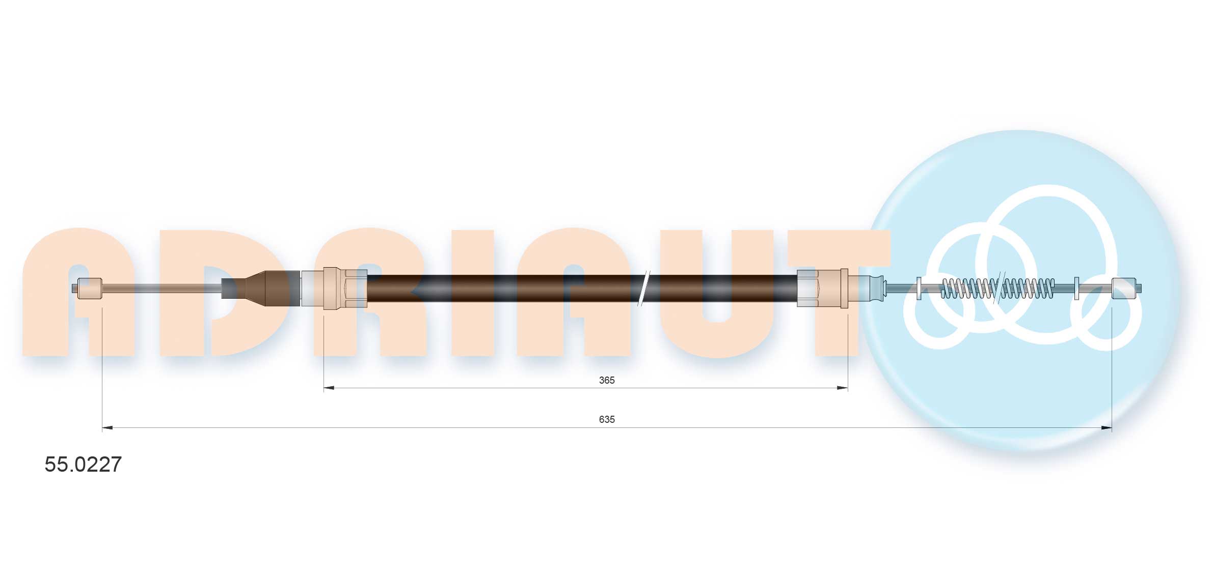 Cable Pull, parking brake (55.0227)