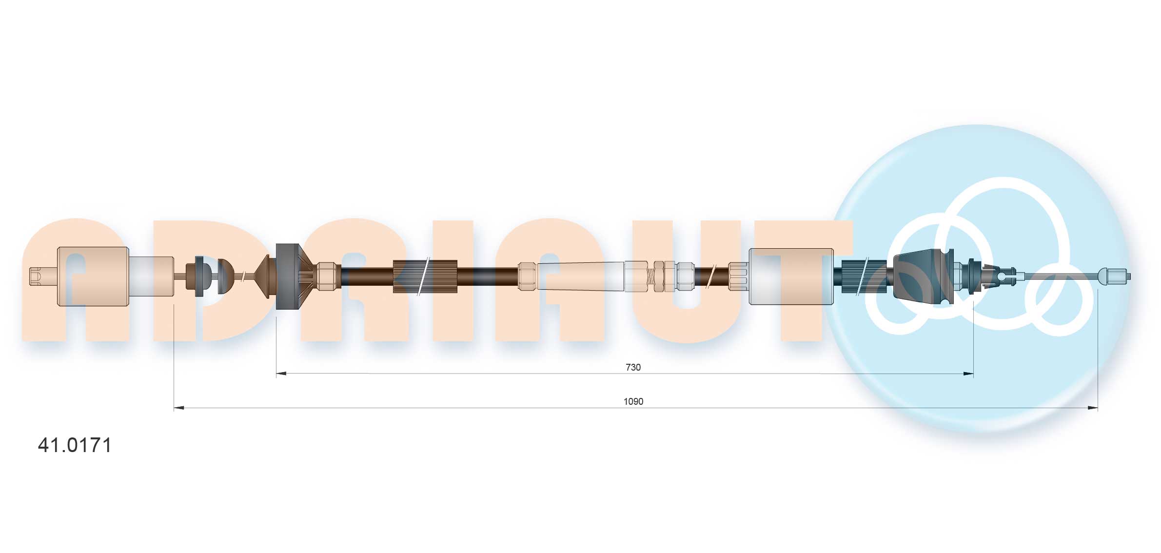 Cable Pull, clutch control (41.0171)