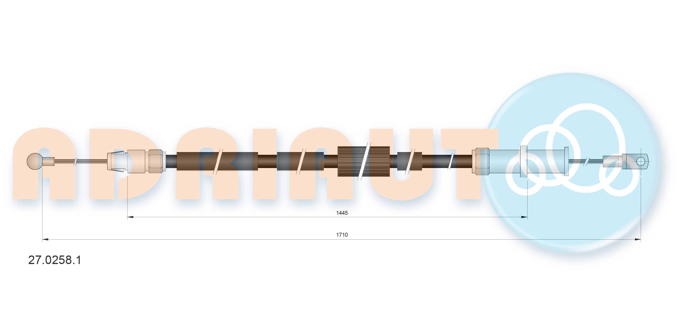 Cable Pull, parking brake (27.0258.1)