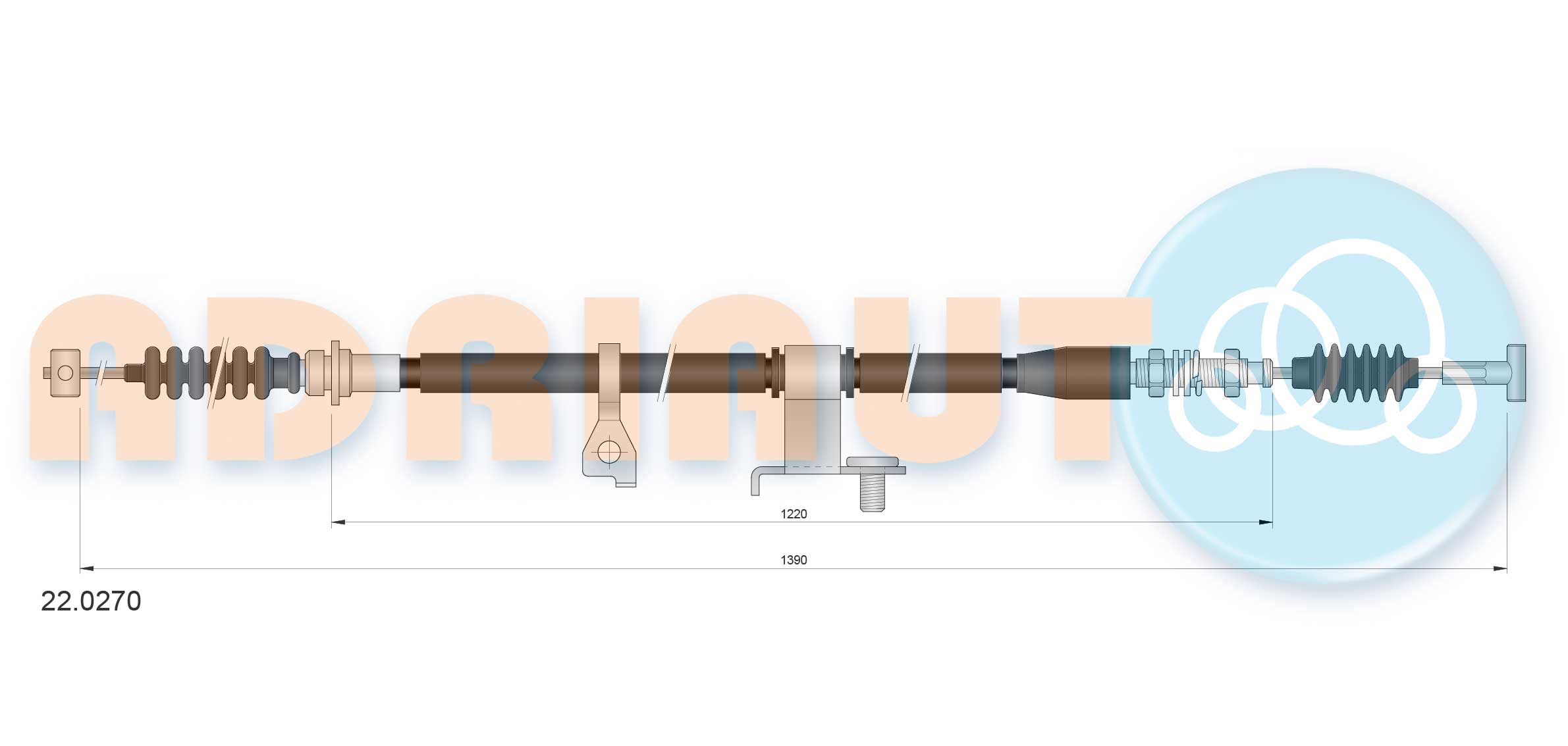 Cable Pull, parking brake (22.0270)