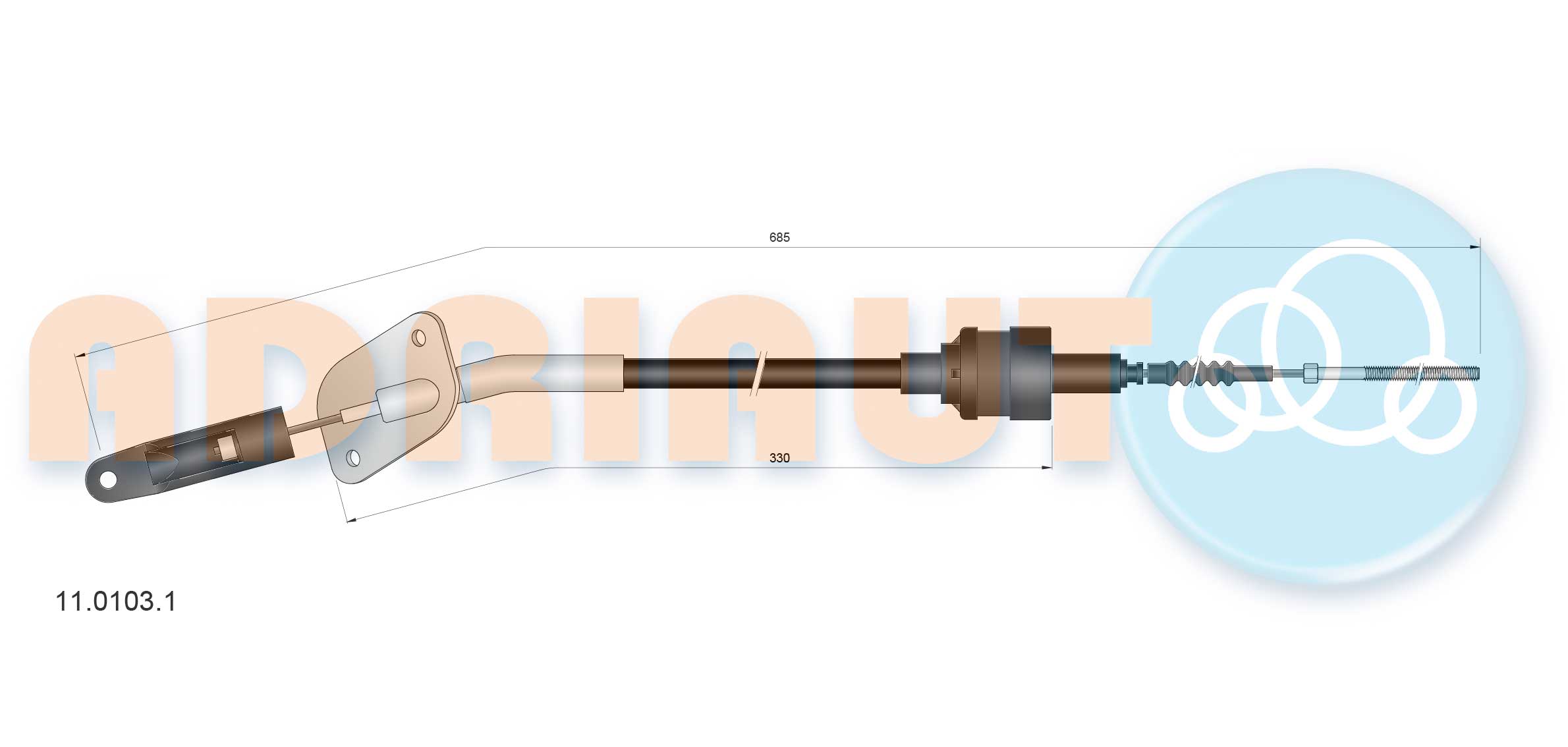 Cable Pull, clutch control (11.0103.1)