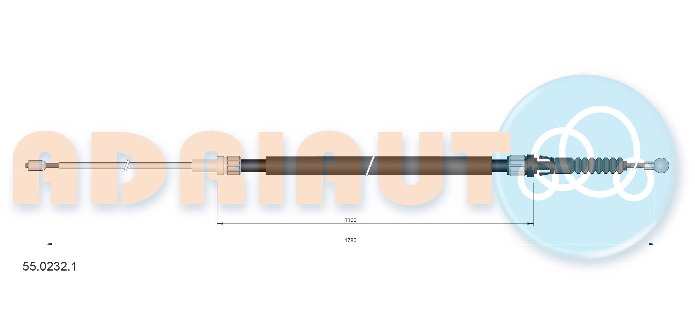 Cable Pull, parking brake (55.0232.1)