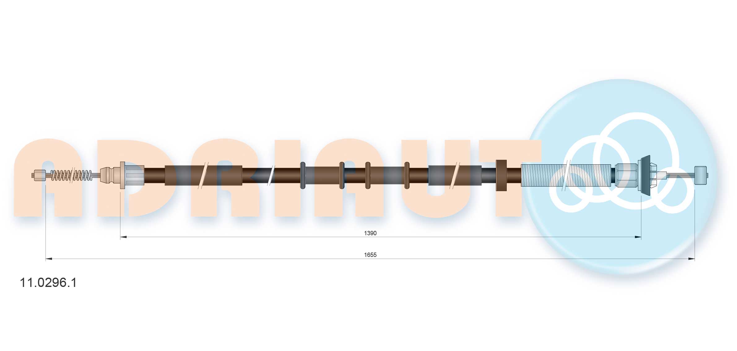Cable Pull, parking brake (11.0296.1)
